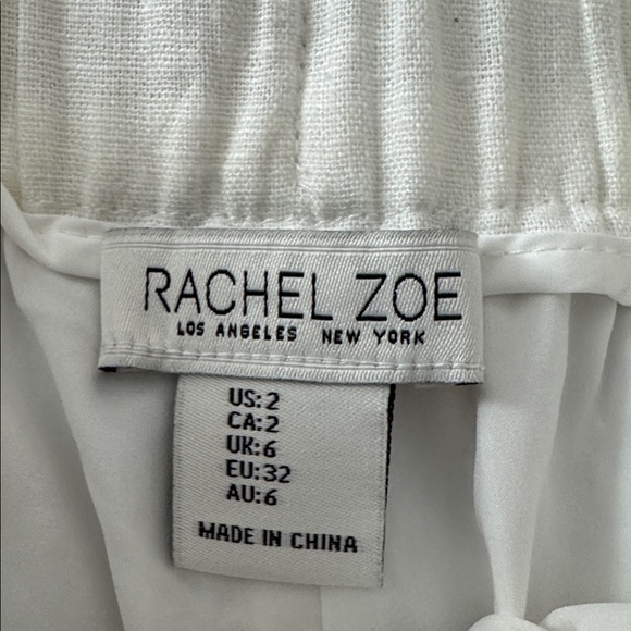 Rachel Zoe Linen Cream Trousers - Picture 2 of 4